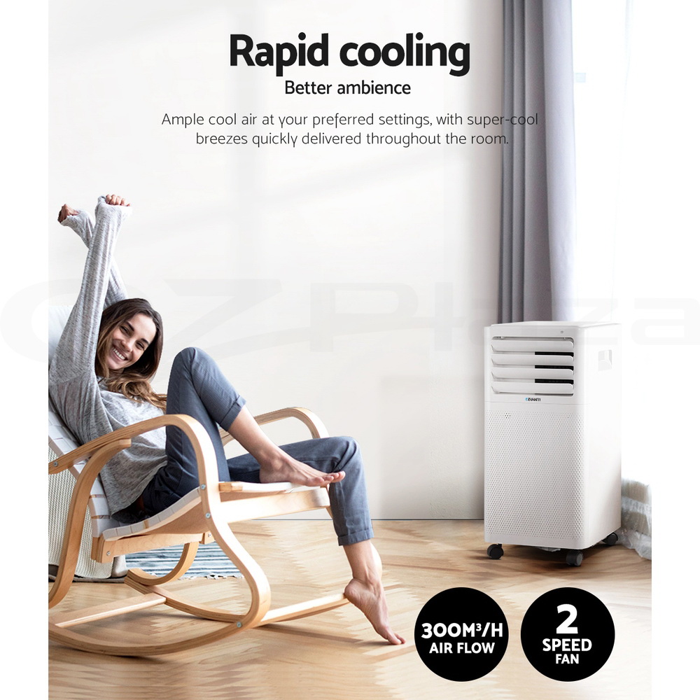 Devanti Portable Air Conditioner Cooling Mobile Fan Window Cooler Dehumidifier - Picture 71 of 77