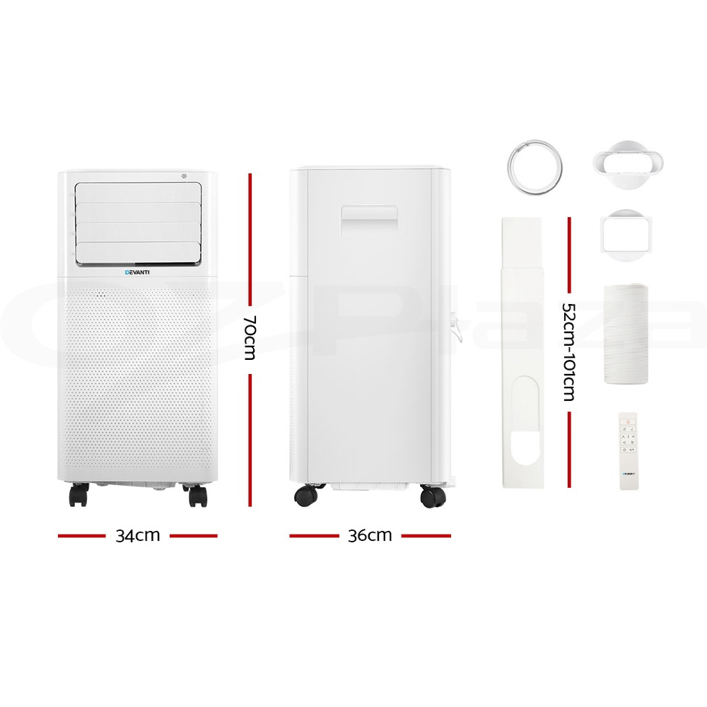 Devanti Portable Air Conditioner Cooling Mobile Fan Window Cooler Dehumidifier - Picture 77 of 77