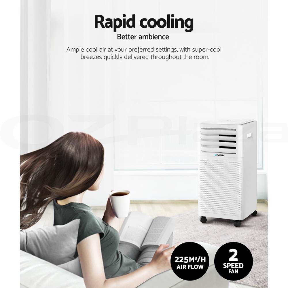 Devanti Portable Air Conditioner Cooling Mobile Fan Window Cooler Dehumidifier - Picture 15 of 77