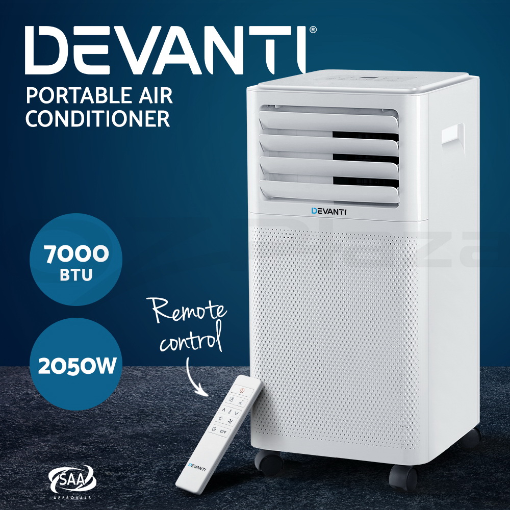 Devanti Portable Air Conditioner Cooling Mobile Fan Window Cooler Dehumidifier - Picture 12 of 77