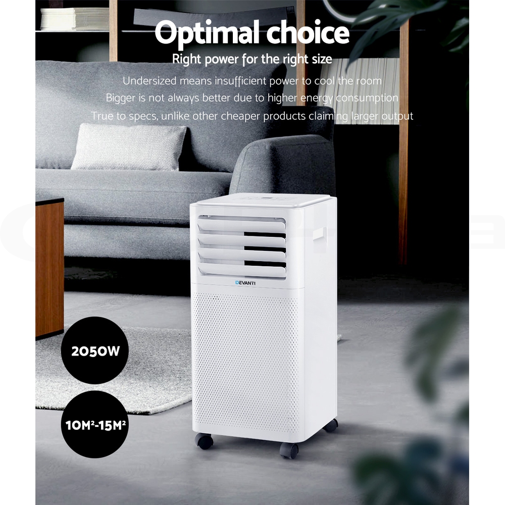 Devanti Portable Air Conditioner Cooling Mobile Fan Window Cooler Dehumidifier - Picture 14 of 77