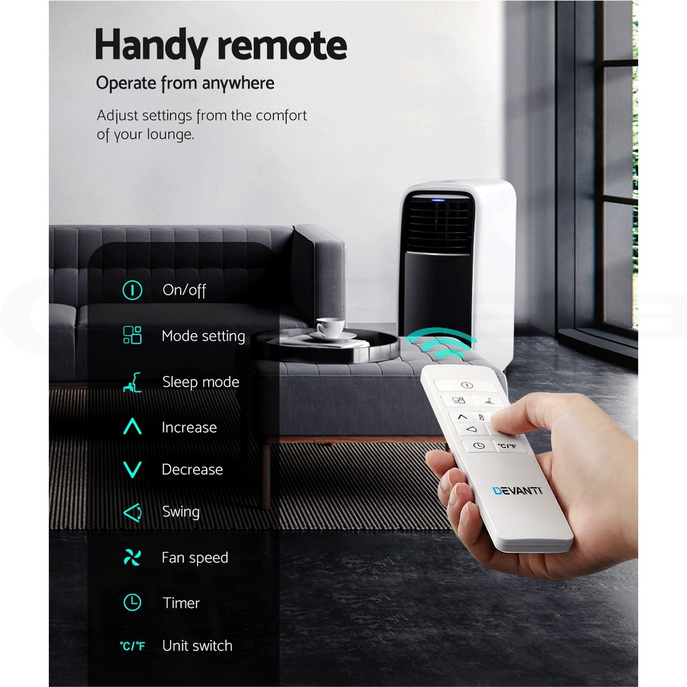 Devanti Portable Air Conditioner Cooling Mobile Fan Window Cooler Dehumidifier - Picture 39 of 77