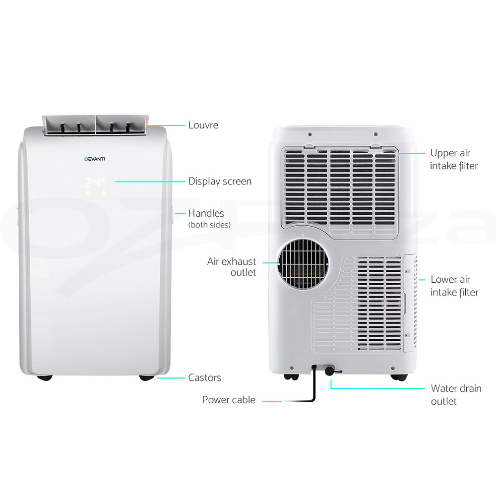 Devanti Portable Air Conditioner Cooling Mobile Fan Window Cooler Dehumidifier - Picture 54 of 77