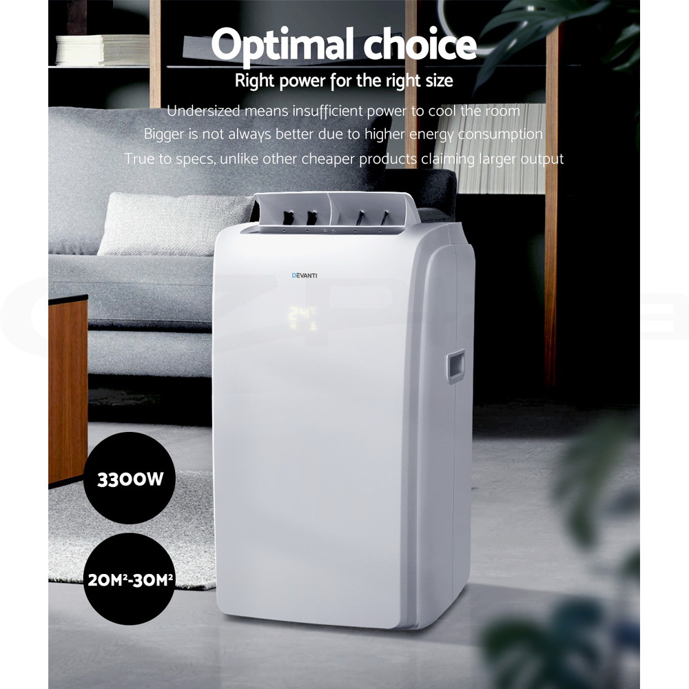 Devanti Portable Air Conditioner Cooling Mobile Fan Window Cooler Dehumidifier - Picture 47 of 77