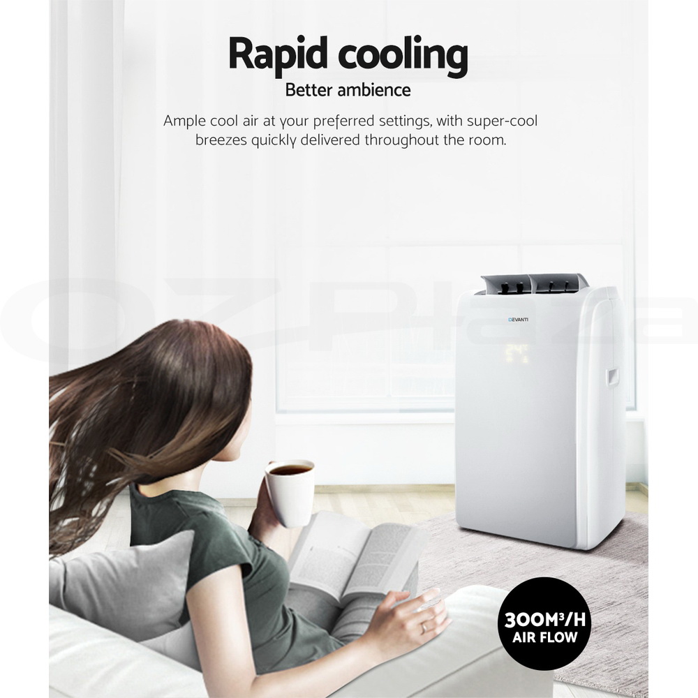 Devanti Portable Air Conditioner Cooling Mobile Fan Window Cooler Dehumidifier - Picture 48 of 77