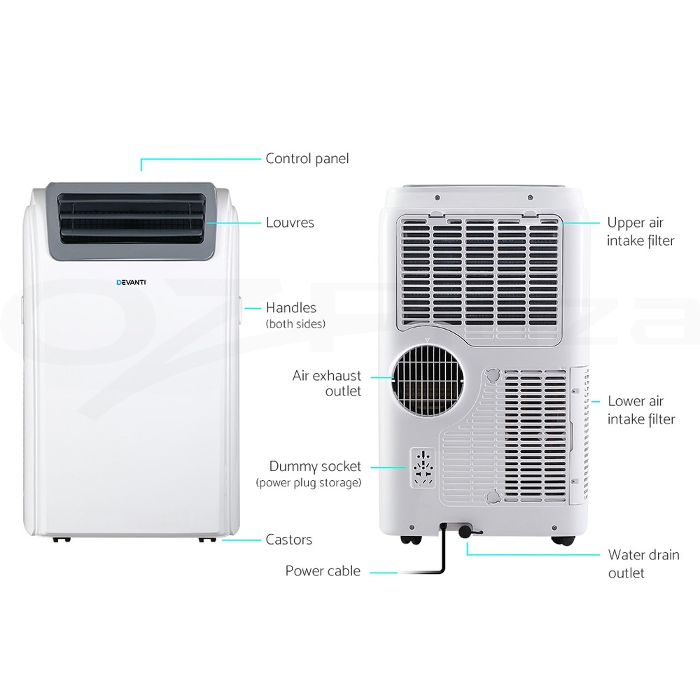Devanti Portable Air Conditioner Cooling Mobile Fan Window Cooler Dehumidifier - Picture 64 of 77