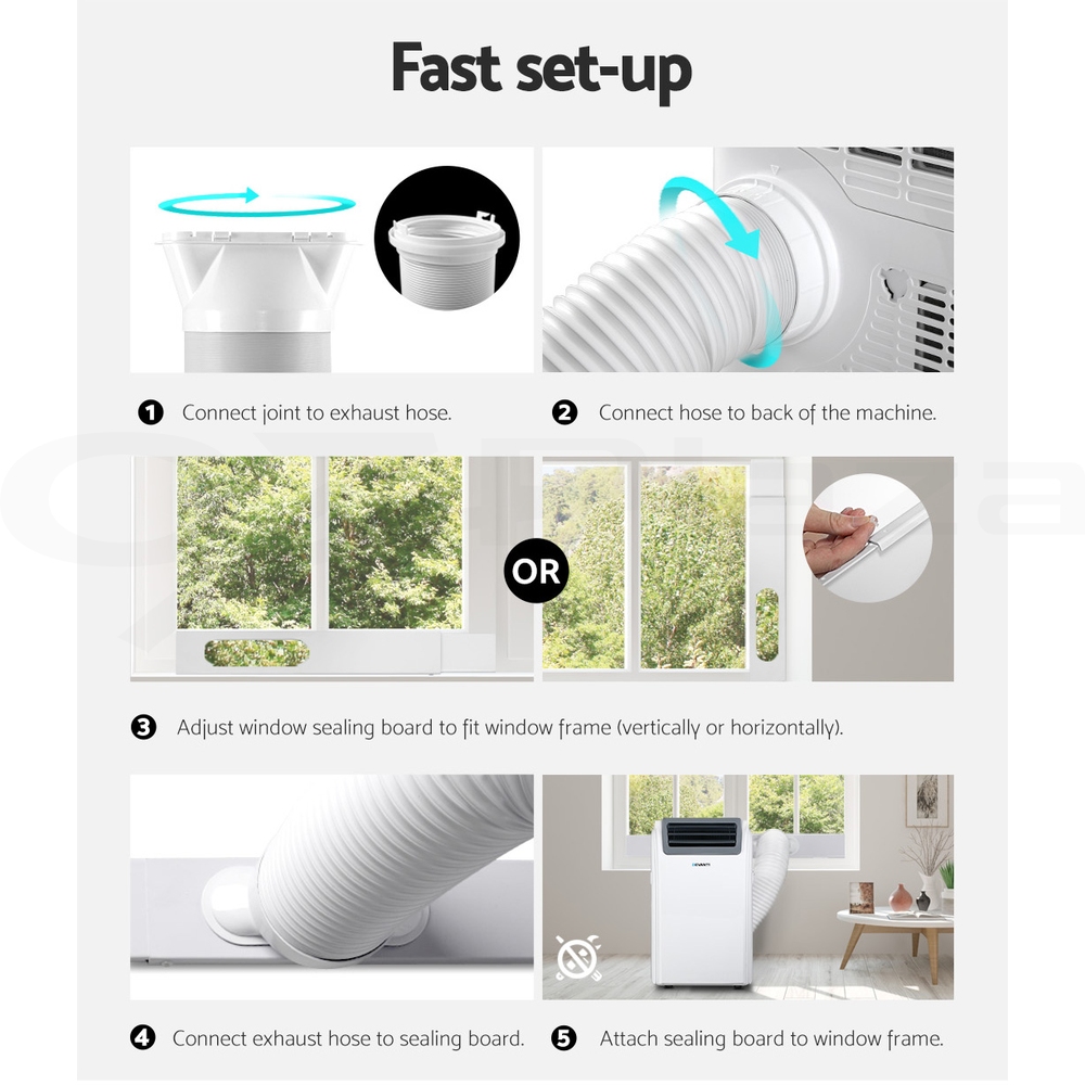 Devanti Portable Air Conditioner Cooling Mobile Fan Window Cooler Dehumidifier - Picture 65 of 77
