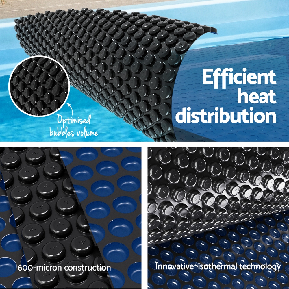 Aqua Buddy Pool Cover 600 Micron Heat Swimming Pools Solar Blanket Blue Black - Picture 31 of 57