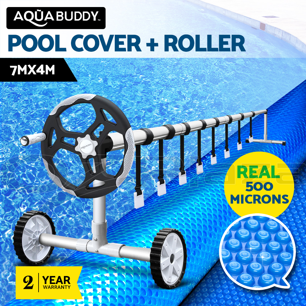 Aquabuddy Solar Swimming Pool Cover Roller 500 Micron Outdoor Bubble