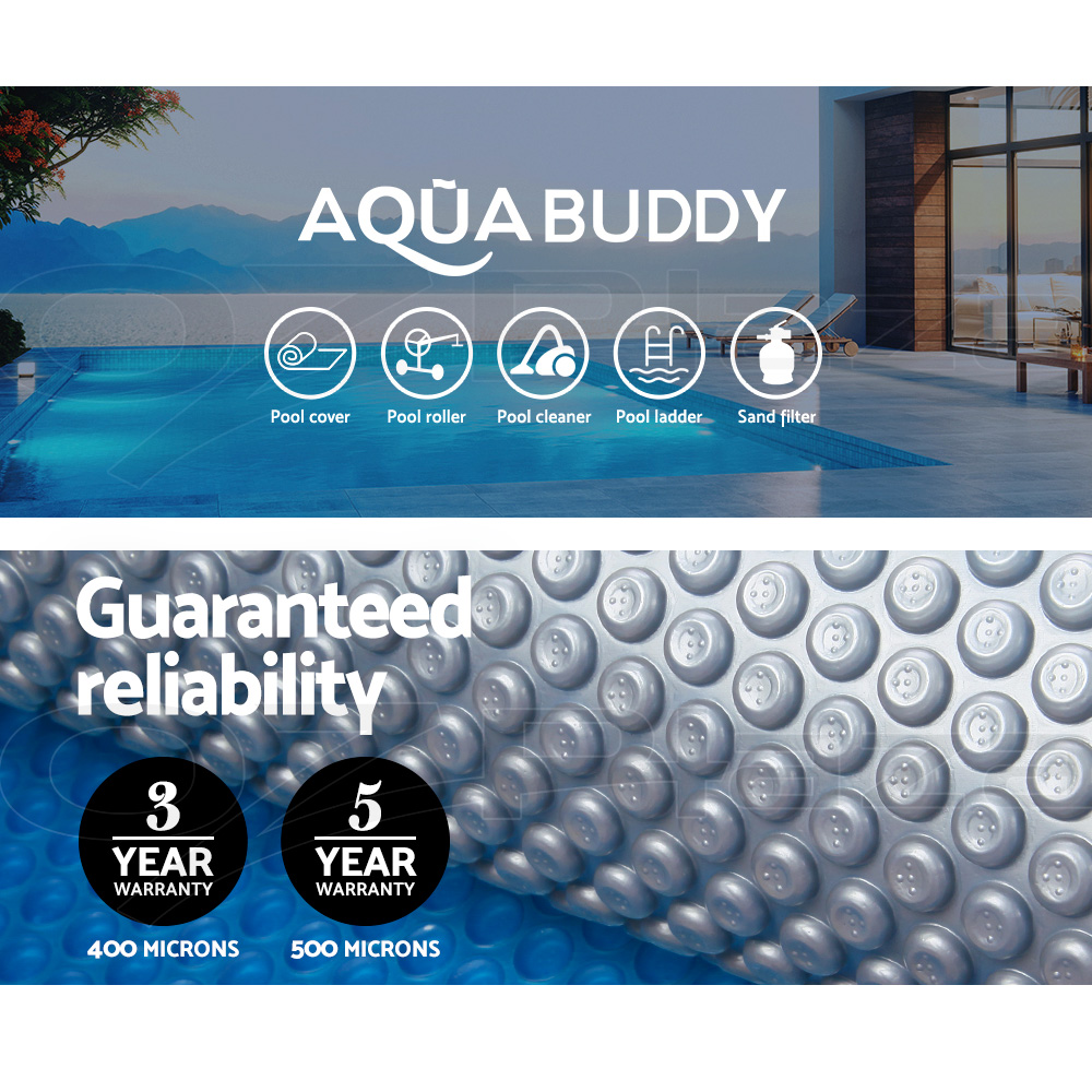 Aquabuddy Solar Swimming Pool Cover Outdoor Bubble Blanket REAL 400 500