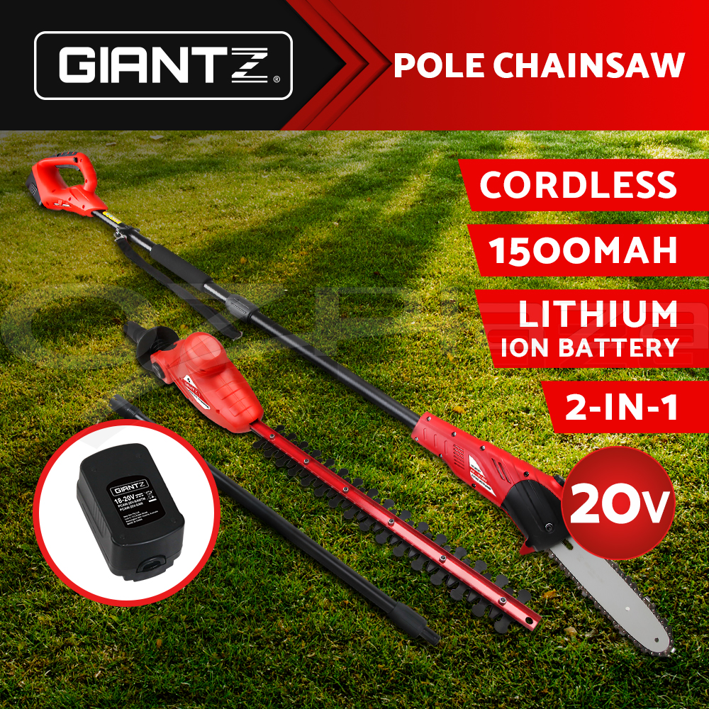 Giantz Cordless Pole Chainsaw Leaf Blower Electric Battery Hedge