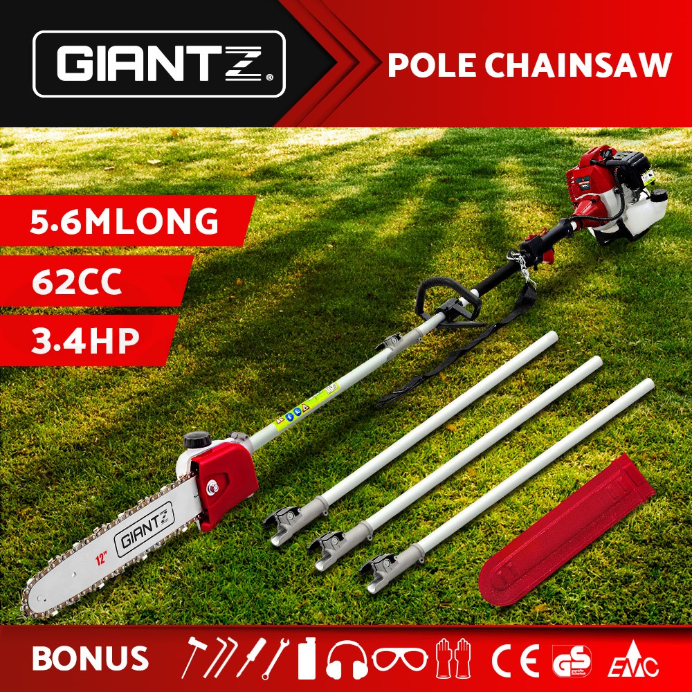 Giantz Petrol Pole Chainsaw 62CC Saw Trimmer Cutter Whipper Snipper Hedge Brush - Picture 64 of 74