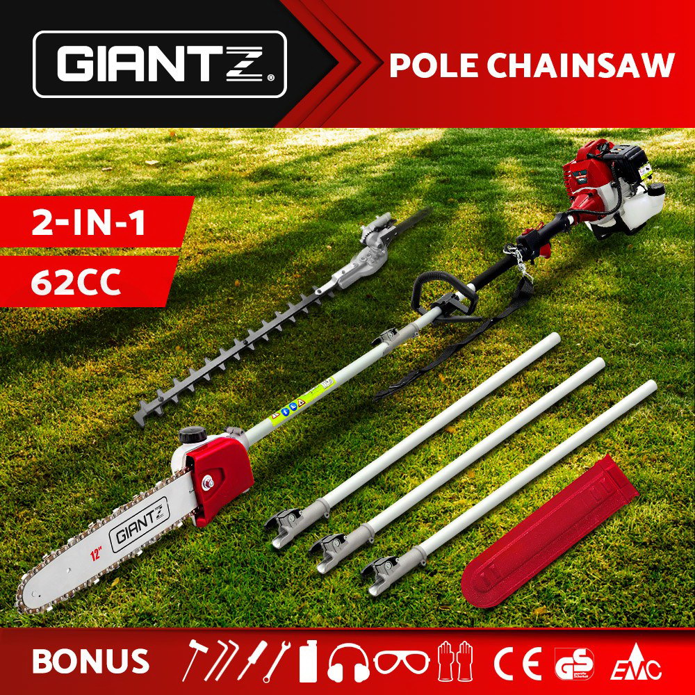 Giantz Petrol Pole Chainsaw 62CC Saw Trimmer Cutter Whipper Snipper Hedge Brush - Picture 12 of 74