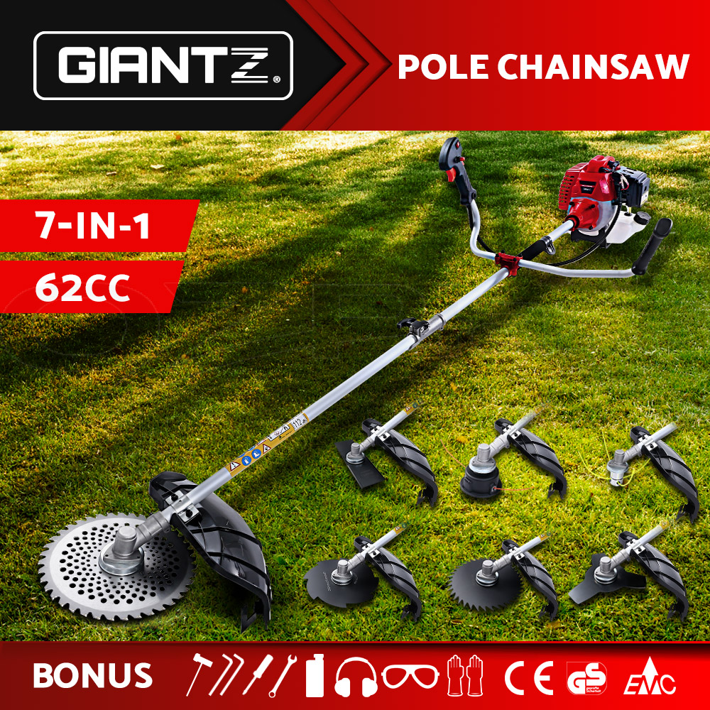 Giantz Petrol Pole Chainsaw 62CC Saw Trimmer Cutter Whipper Snipper Hedge Brush - Picture 31 of 74