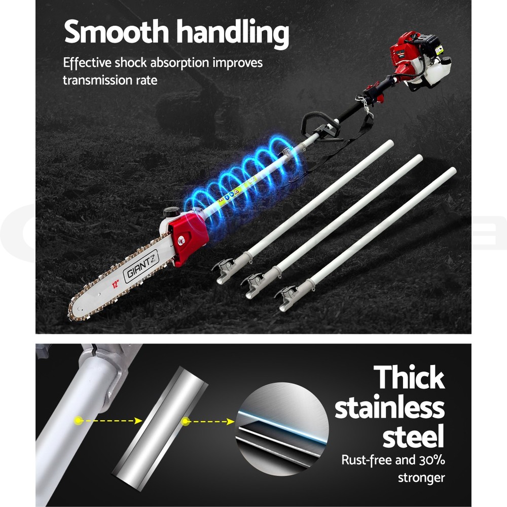 Giantz Pole Chainsaw Petrol Hedge Trimmer Pruner Chain Saw Multi Long Reach - Picture 40 of 88