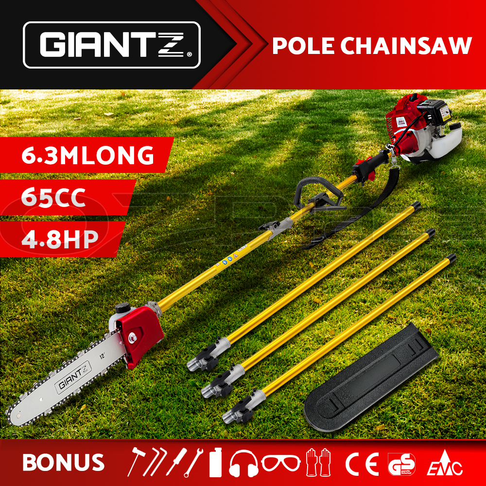 Giantz Pole Chainsaw Petrol Hedge Trimmer Pruner Chain Saw Multi Long Reach - Picture 67 of 88