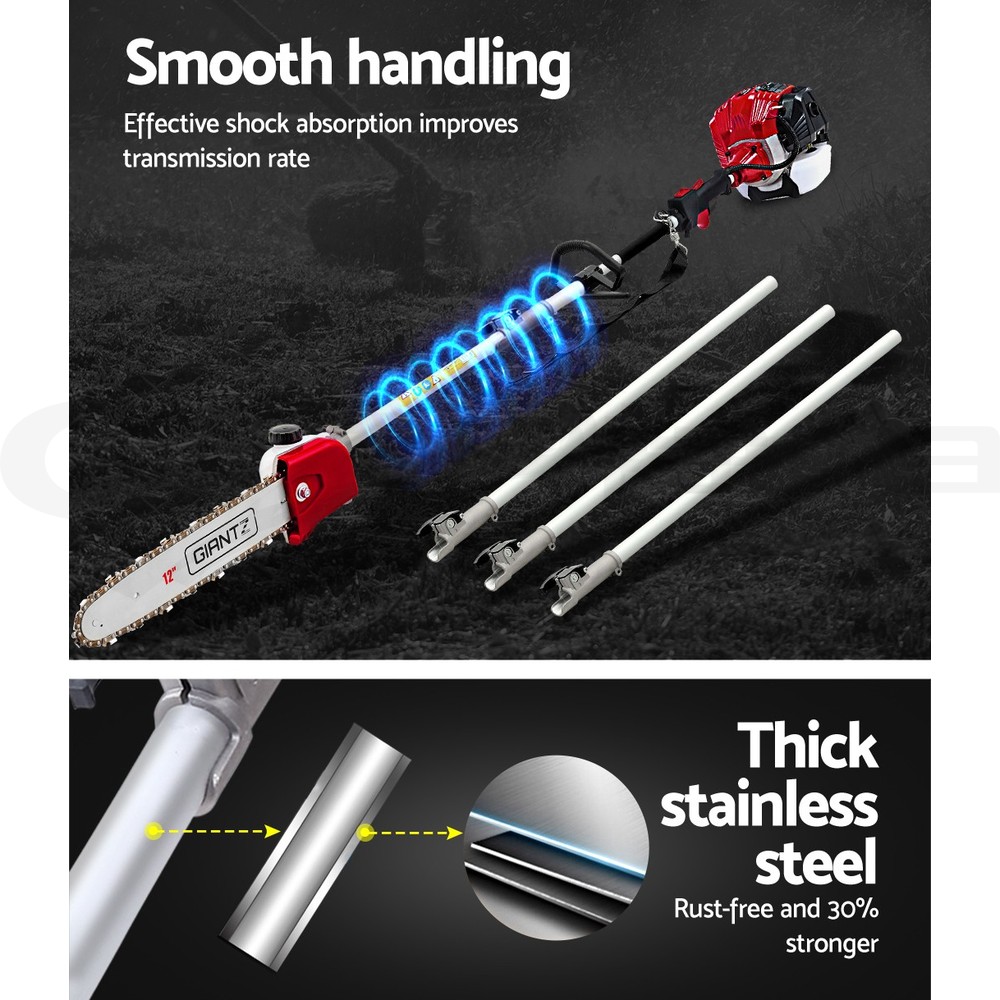 Giantz Pole Chainsaw Petrol Hedge Trimmer Pruner Chain Saw Multi Long Reach - Picture 51 of 88