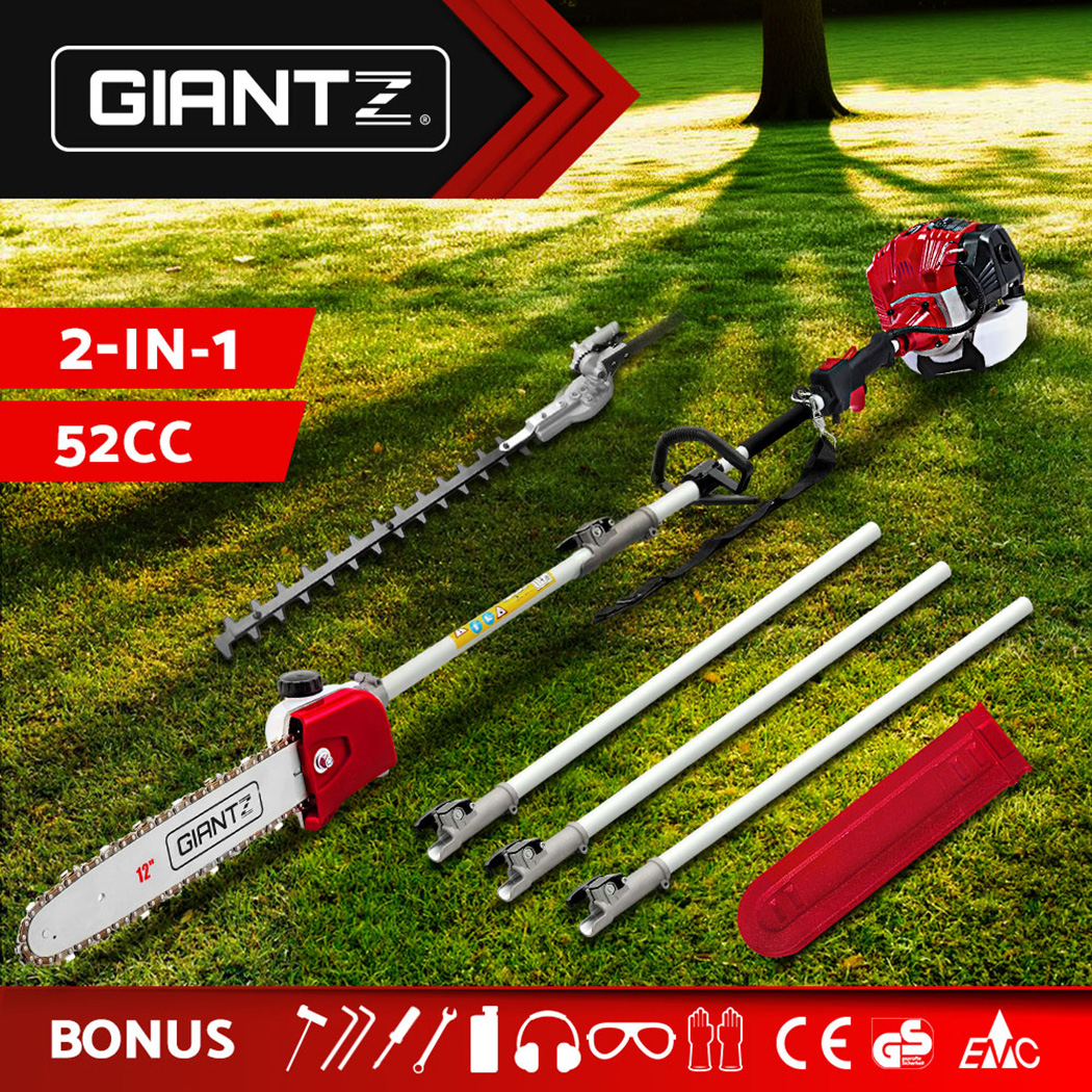 Giantz 65CC Petrol Pole Chainsaw Hedge Trimmer Long Reach Pruner Chain