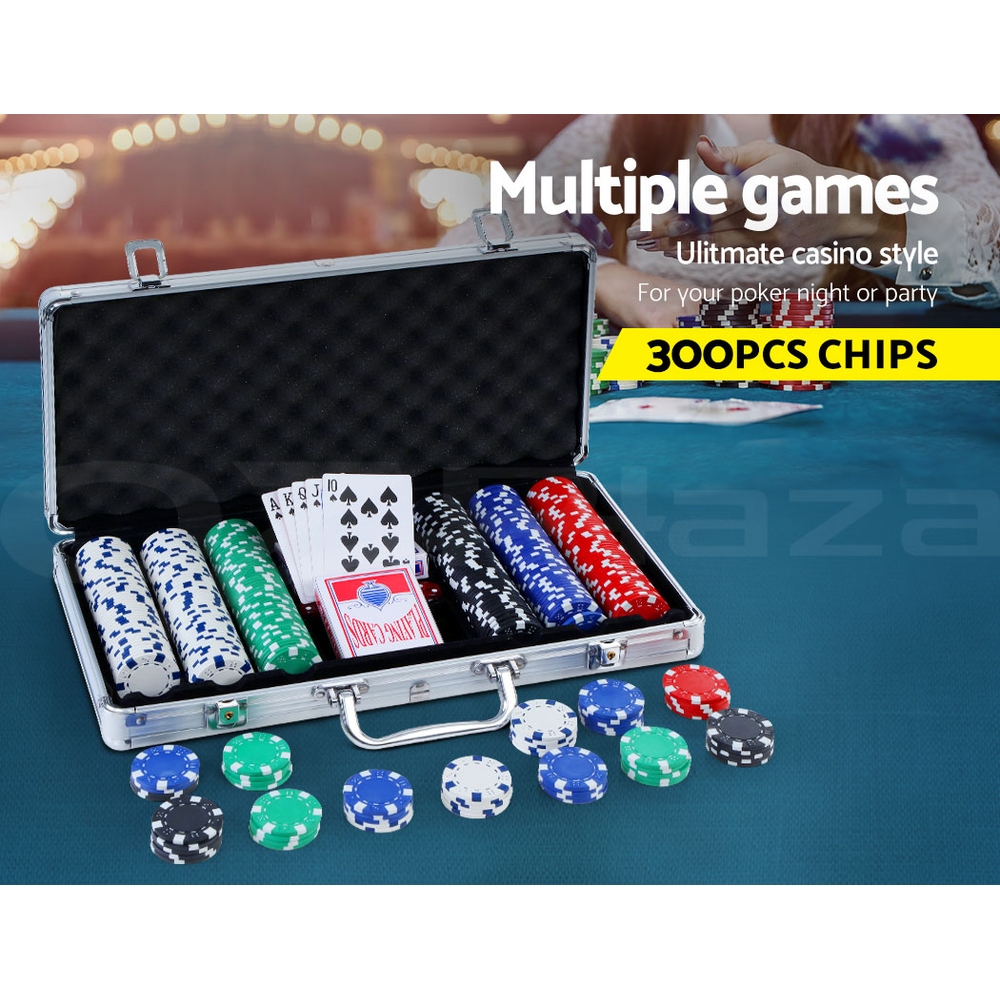 Poker Chip Set TEXAS HOLD'EM Casino Gambling Party Game