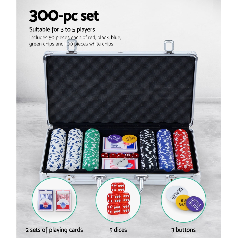 Poker Chip Set TEXAS HOLD'EM Casino Gambling Party Game Dice Cards eBay