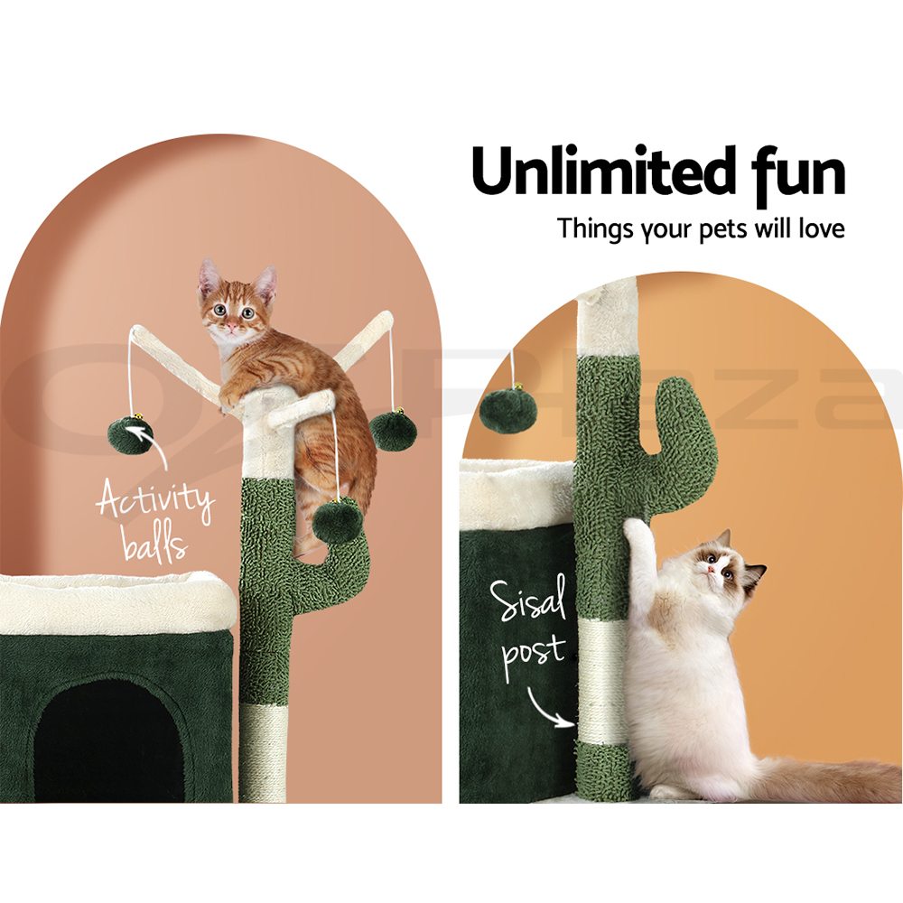i.Pet Cat Tree Tower Scratching Post Scratcher Trees Wood Condo House 69-92cm - Picture 36 of 75