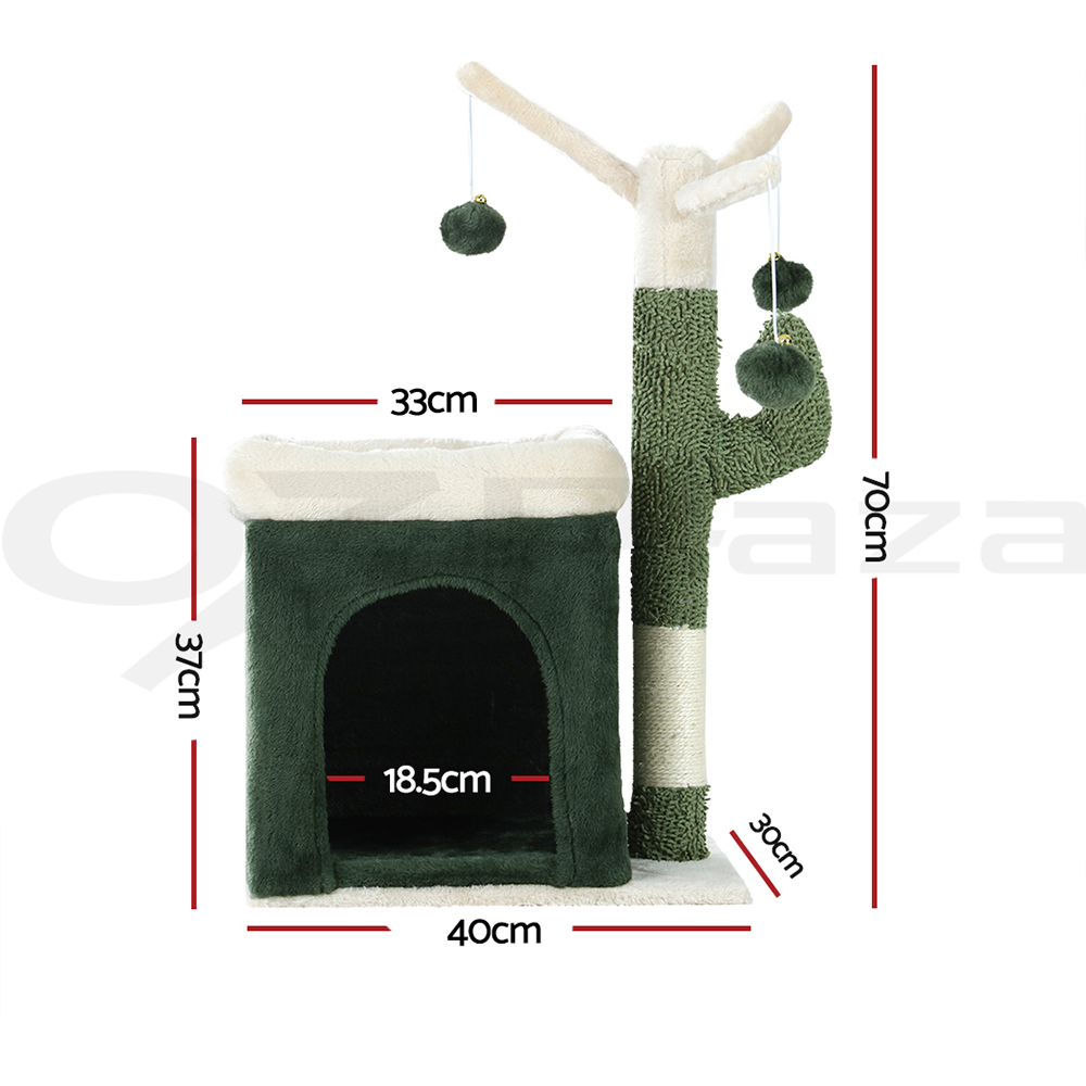 i.Pet Cat Tree Tower Scratching Post Scratcher Trees Wood Condo House 69-92cm - Picture 38 of 75