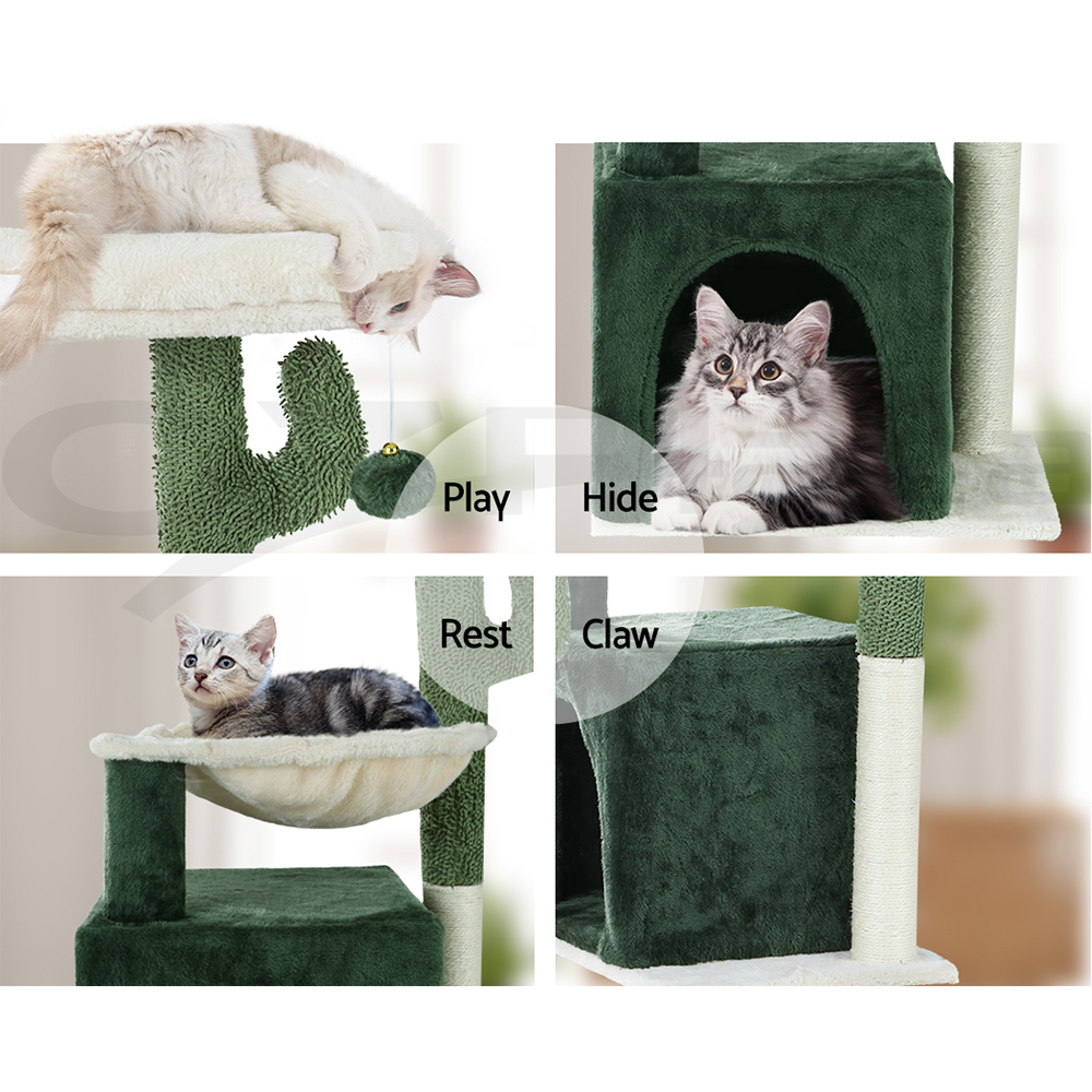 i.Pet Cat Tree Tower Scratching Post Scratcher Trees Wood Condo House 69-92cm - Picture 44 of 75