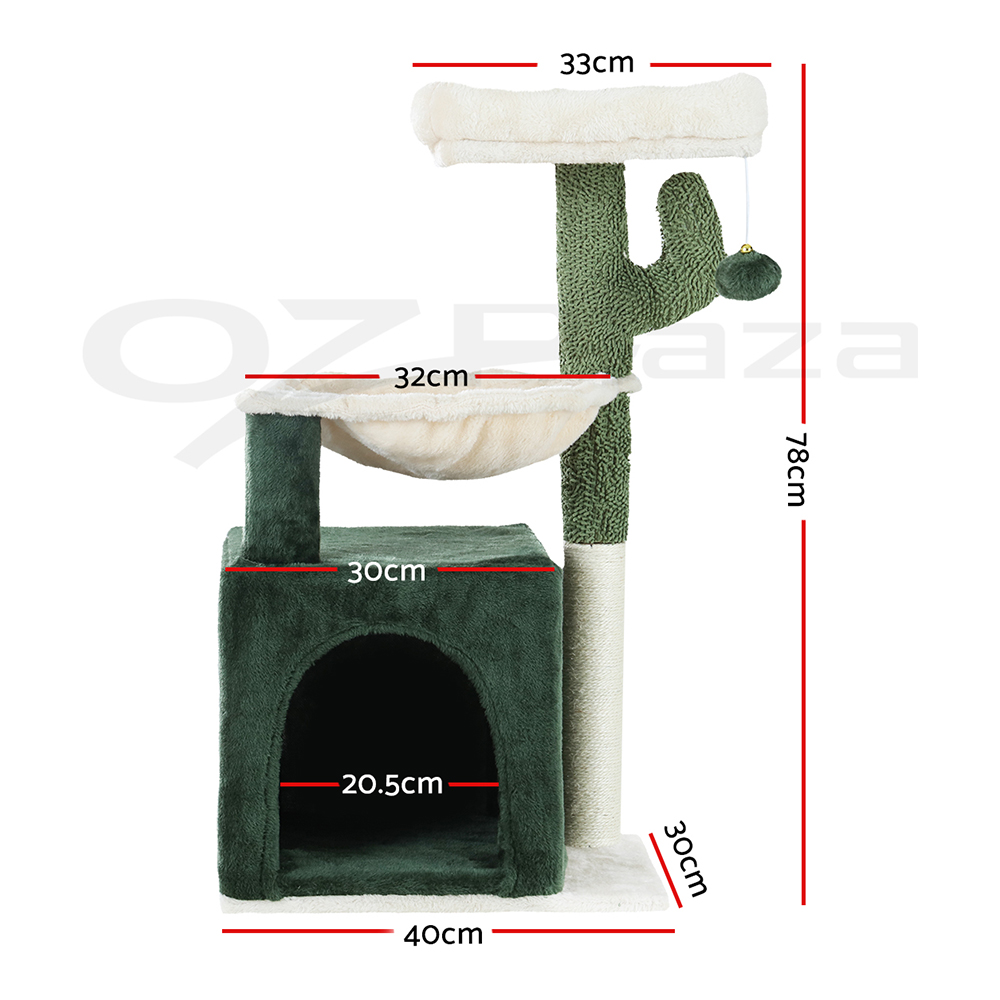 i.Pet Cat Tree Tower Scratching Post Scratcher Trees Wood Condo House 69-92cm - Picture 45 of 75