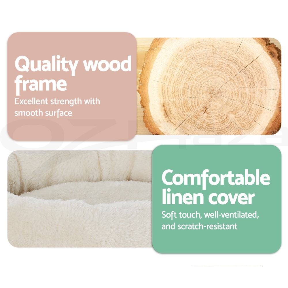 i.Pet Cat Tree Tower Scratching Post Scratcher Trees Wood Condo House 69-92cm - Picture 10 of 75