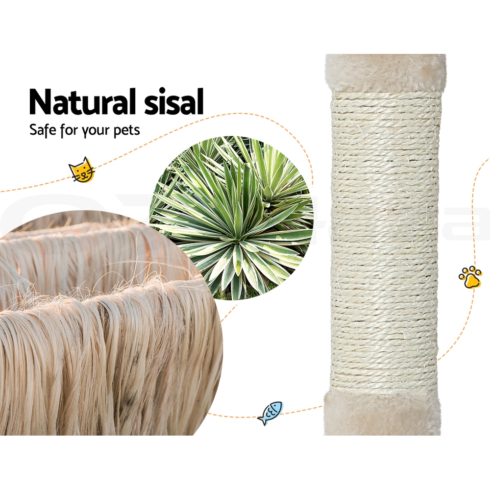 i.Pet Cat Tree Tower Scratching Post Scratcher Trees Wood Condo House 69-92cm - Picture 11 of 75