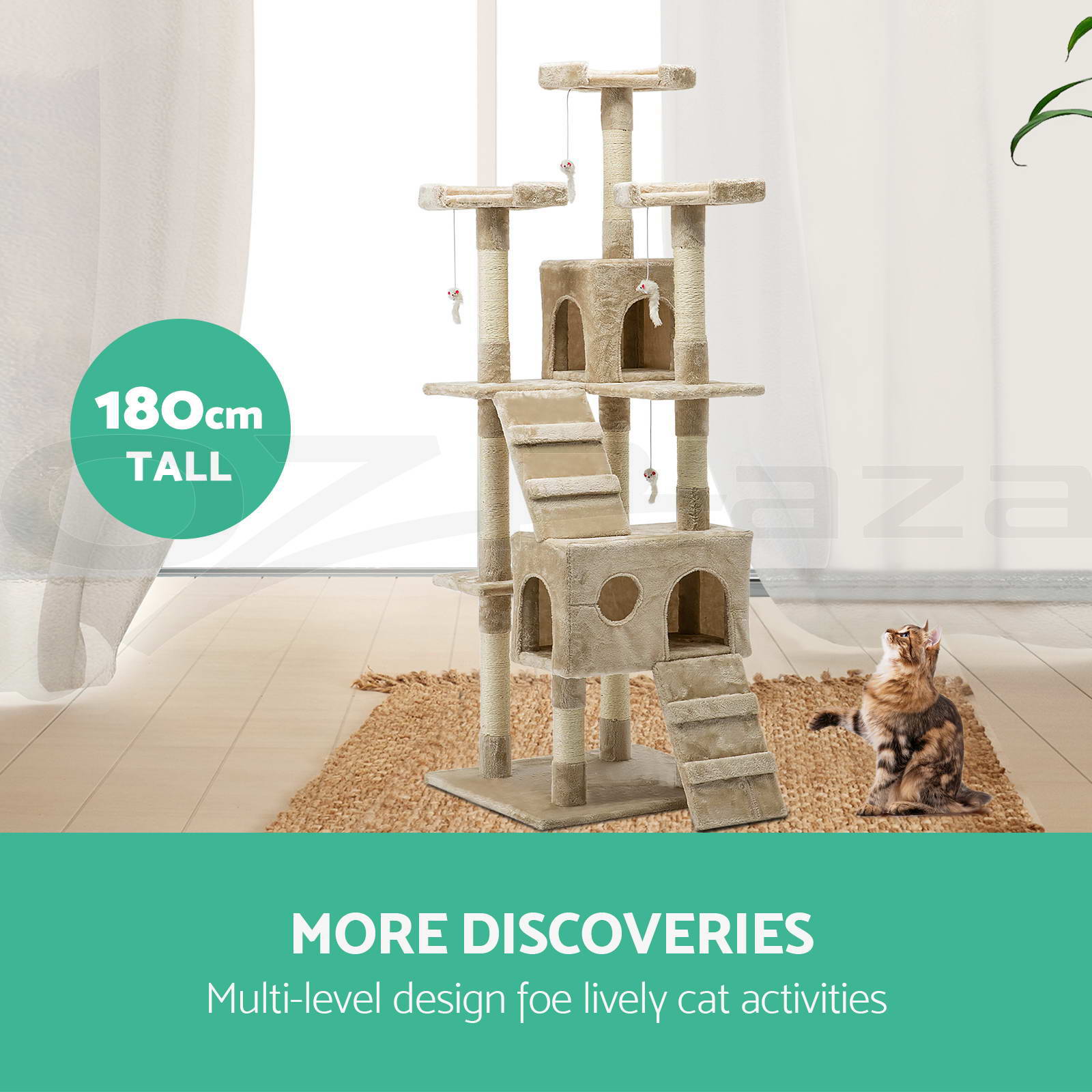 i.Pet Cat Tree Trees Scratching Post Scratcher Tower Condo House 180cm