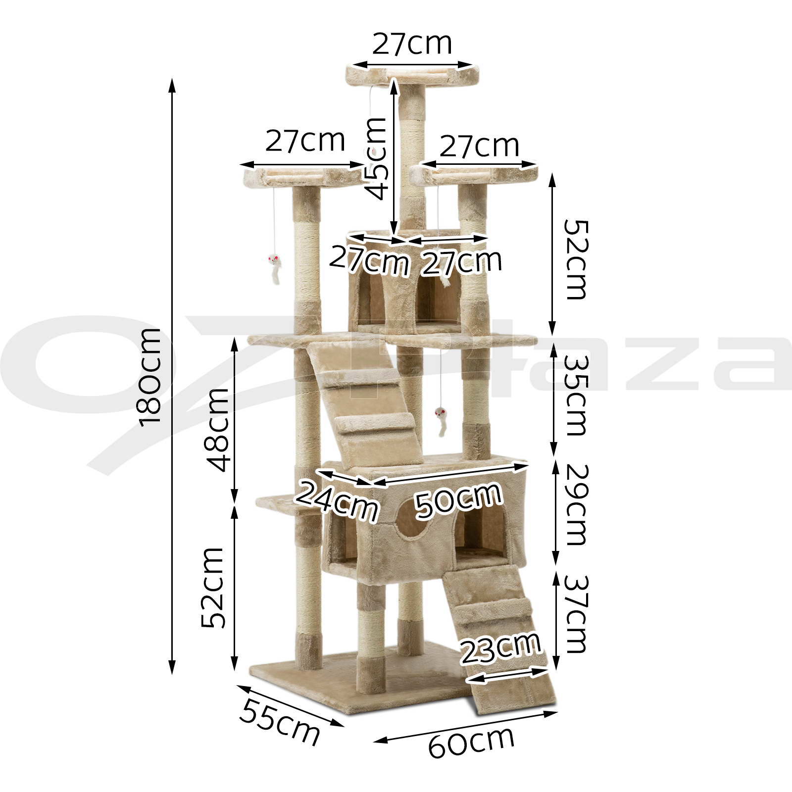 i.Pet Cat Tree Trees Scratching Post Scratcher Tower Condo House 180cm