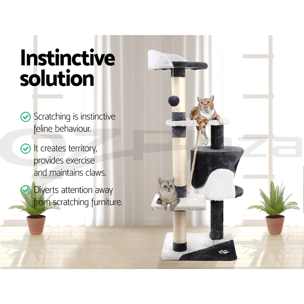 i.Pet Cat Tree Tower Scratching Post Scratcher Wood Condo Bed Toys Play Ladder - Picture 55 of 139