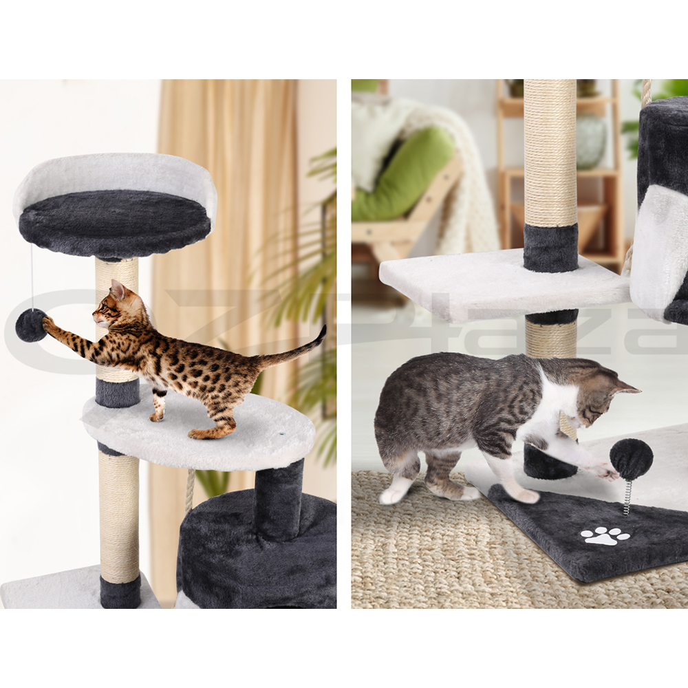 i.Pet Cat Tree Tower Scratching Post Scratcher Wood Condo Bed Toys Play Ladder - Picture 58 of 139