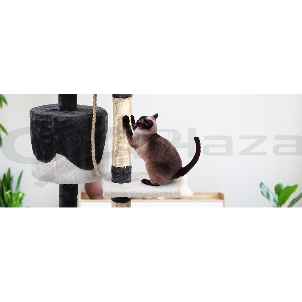 i.Pet Cat Tree Tower Scratching Post Scratcher Wood Condo Bed Toys Play Ladder - Picture 59 of 139