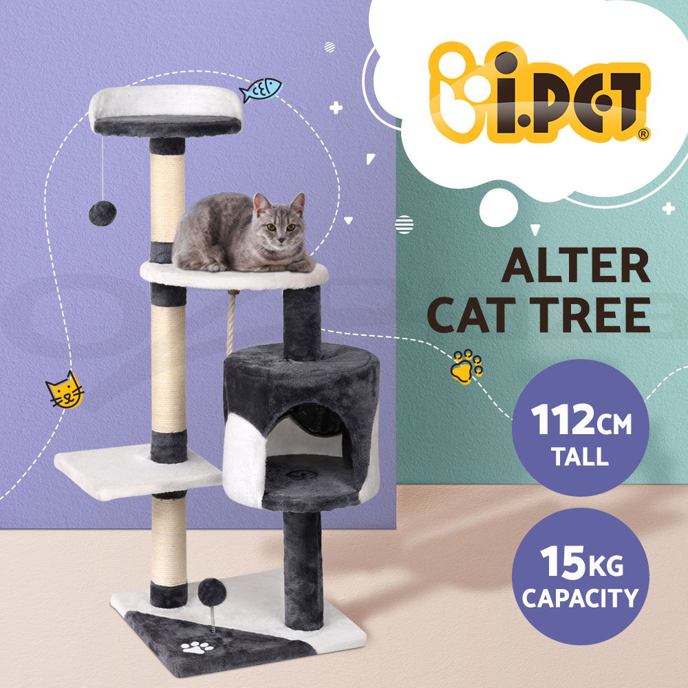 i.Pet Cat Tree Tower Scratching Post Scratcher Wood Condo Bed Toys Play Ladder - Picture 53 of 139