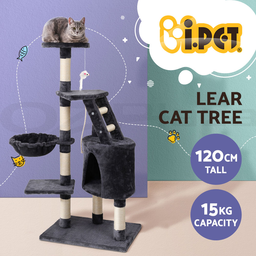 i.Pet Cat Tree Tower Scratching Post Scratcher Wood Condo Bed Toys Play Ladder - Picture 67 of 139