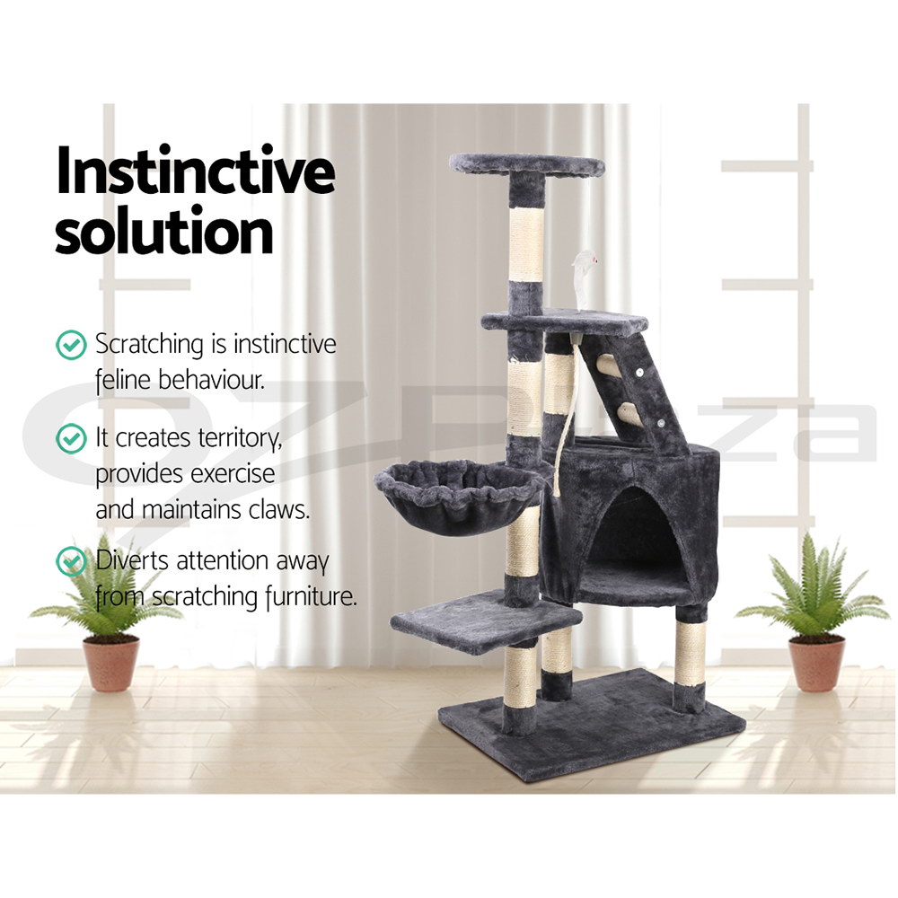 i.Pet Cat Tree Tower Scratching Post Scratcher Wood Condo Bed Toys Play Ladder - Picture 68 of 139