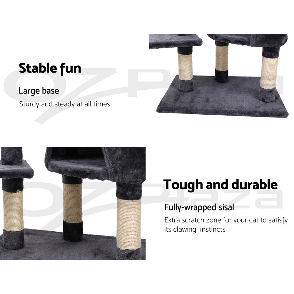 i.Pet Cat Tree Tower Scratching Post Scratcher Wood Condo Bed Toys Play Ladder - Picture 73 of 139