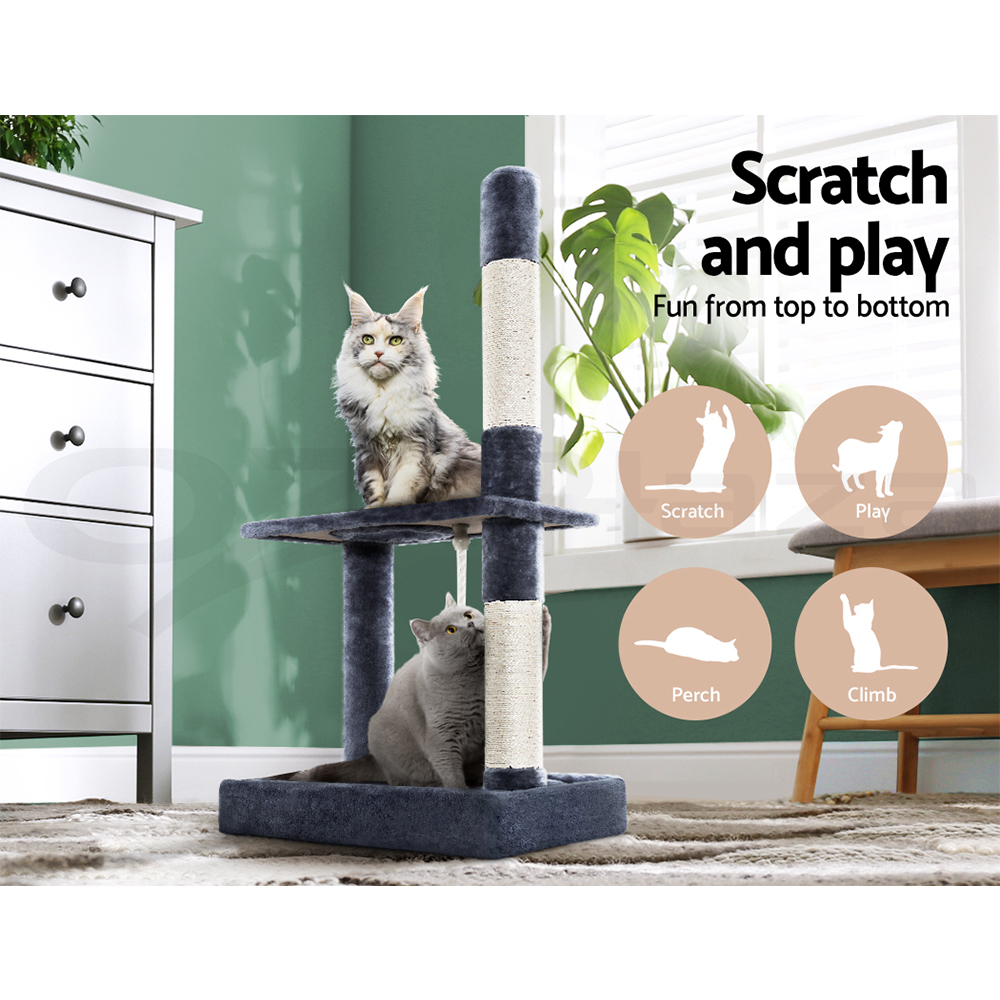 i.Pet Cat Tree Tower Scratching Post Scratcher Wood Condo Bed Toys Play Ladder - Picture 29 of 139
