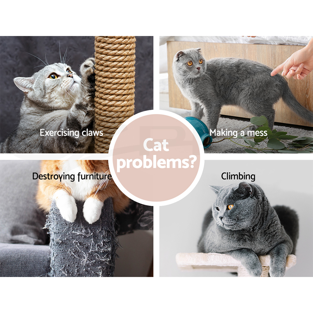 i.Pet Cat Tree Tower Scratching Post Scratcher Wood Condo Bed Toys Play Ladder - Picture 131 of 139