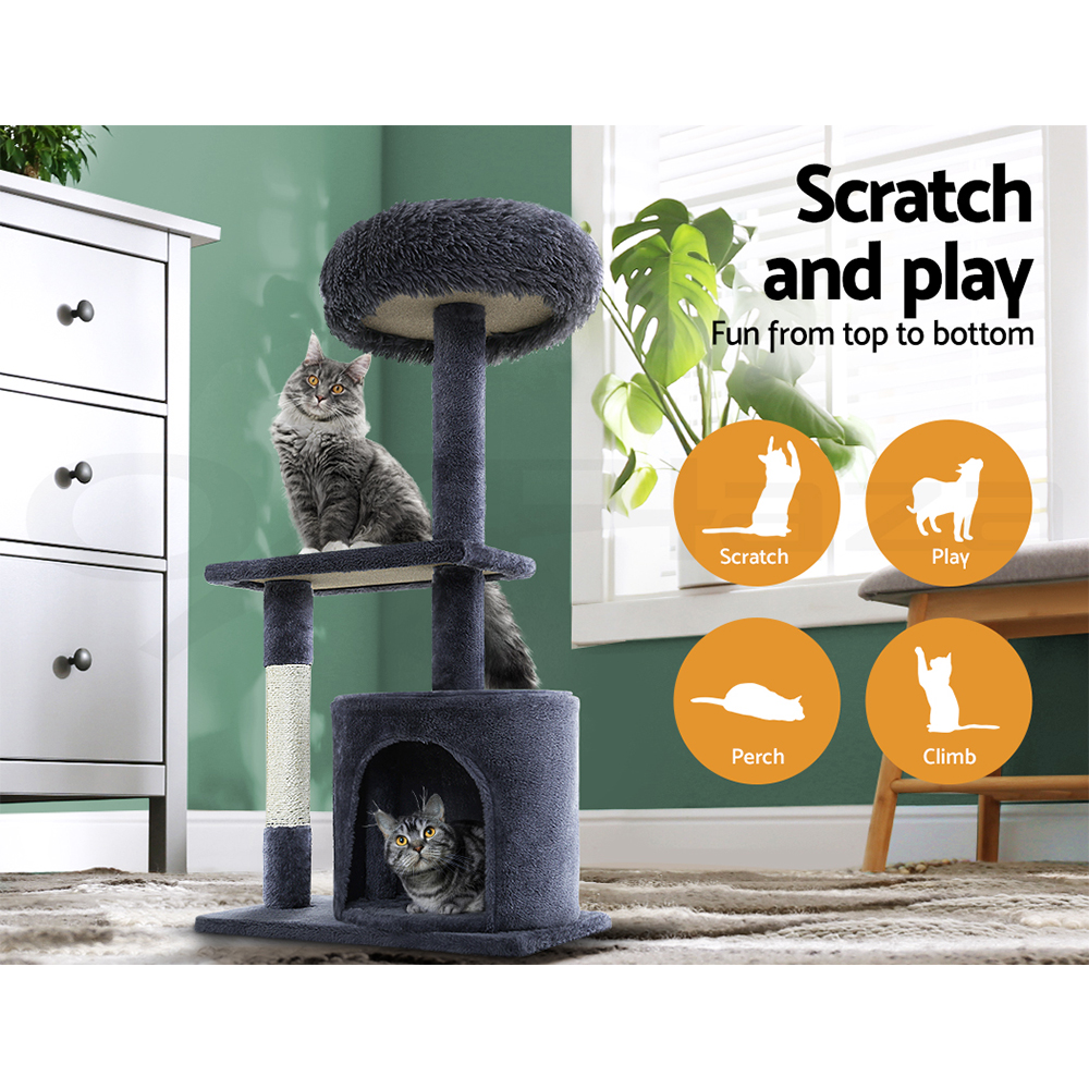 i.Pet Cat Tree Tower Scratching Post Scratcher Wood Condo Bed Toys Play Ladder - Picture 133 of 139