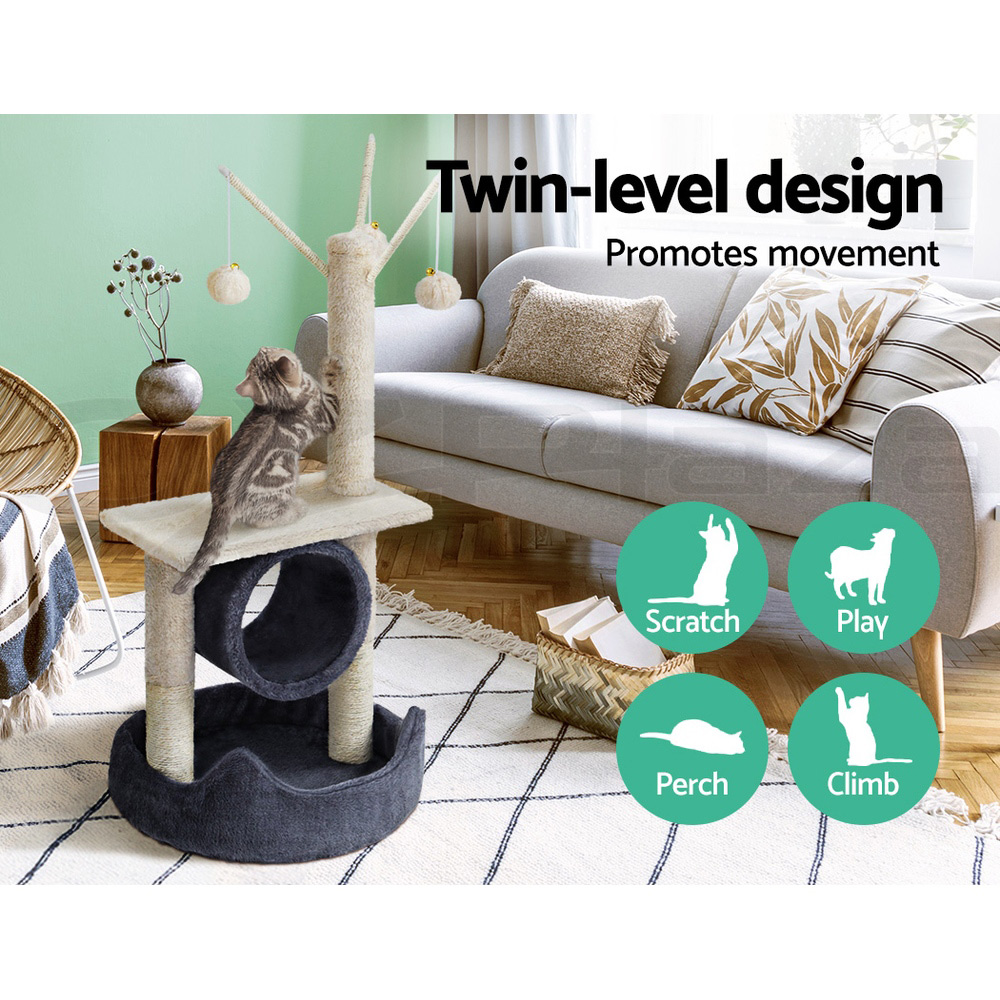 i.Pet Cat Tree Tower Scratching Post Scratcher Wood Condo Bed Toys Play Ladder - Picture 103 of 139