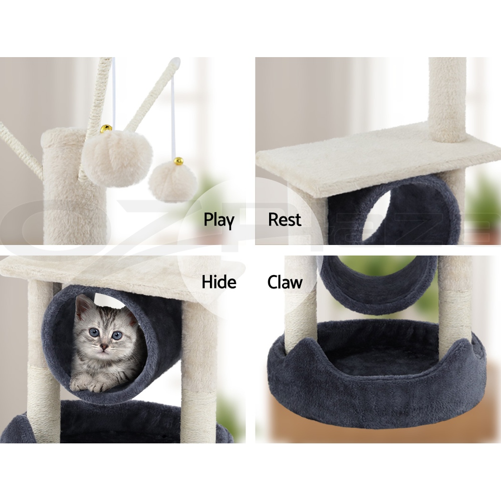 i.Pet Cat Tree Tower Scratching Post Scratcher Wood Condo Bed Toys Play Ladder - Picture 107 of 139