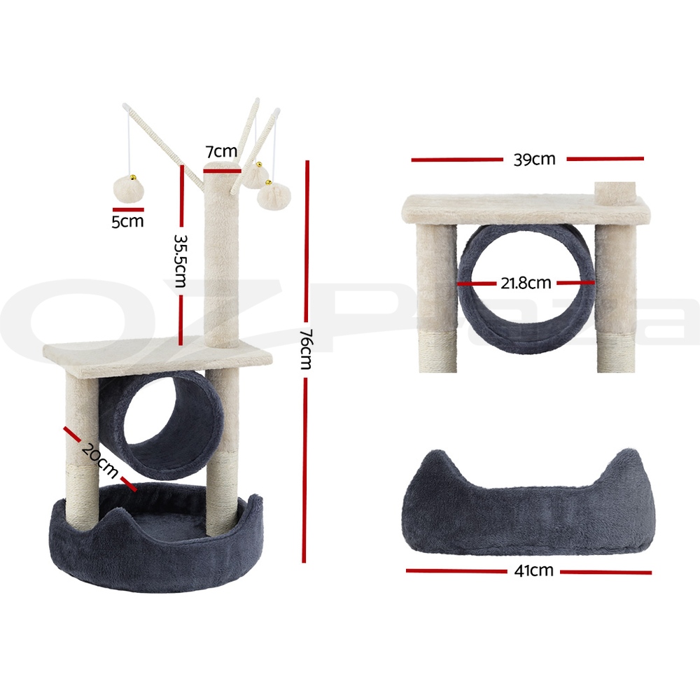 i.Pet Cat Tree Tower Scratching Post Scratcher Wood Condo Bed Toys Play Ladder - Picture 109 of 139