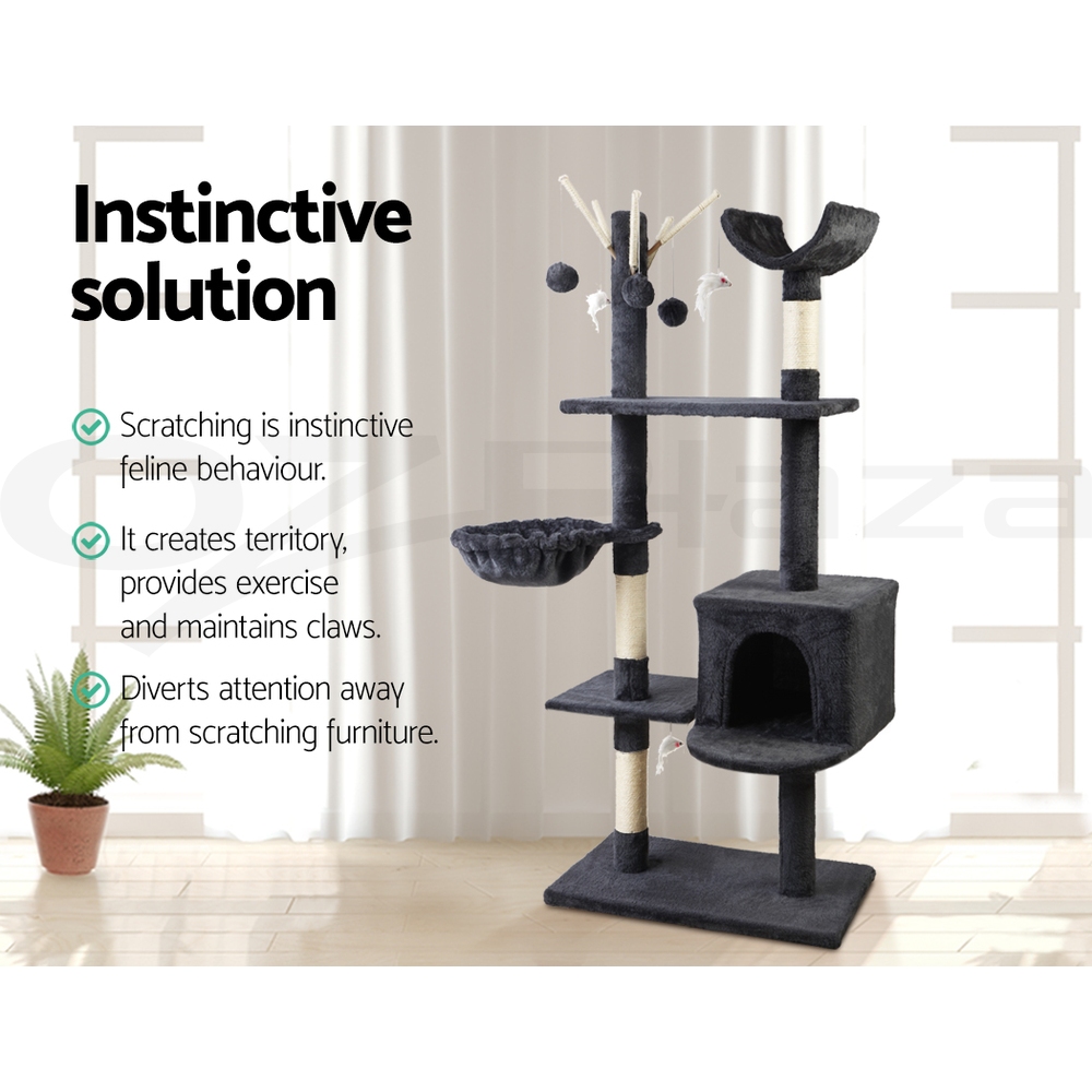i.Pet Cat Tree Tower Scratching Post Scratcher Wood Condo Bed Toys Play Ladder - Picture 84 of 139
