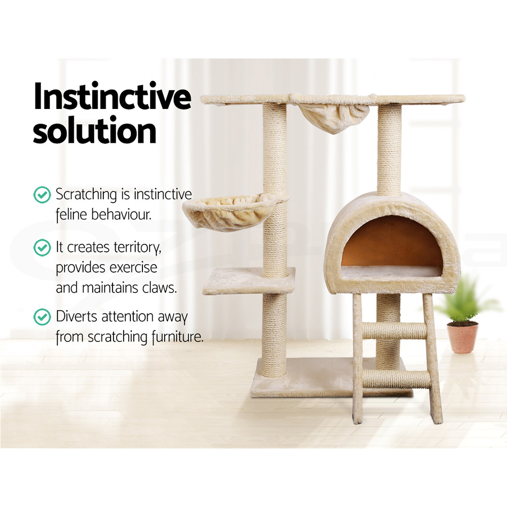 i.Pet Cat Tree Tower Scratching Post Scratcher Wood Condo Bed Toys Play Ladder - Picture 14 of 139