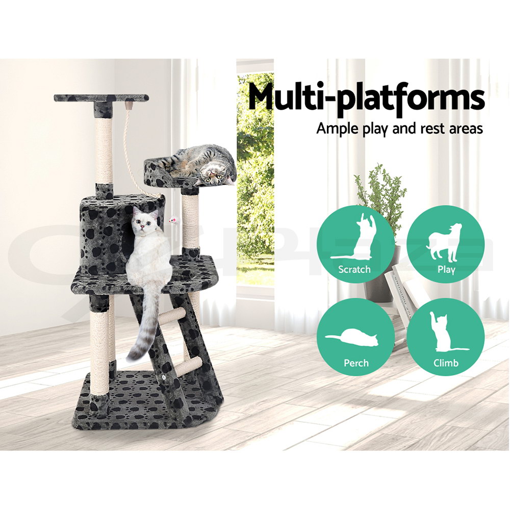 i.Pet Cat Tree Tower Scratching Post Scratcher Wood Condo Bed Toys Play Ladder - Picture 64 of 139