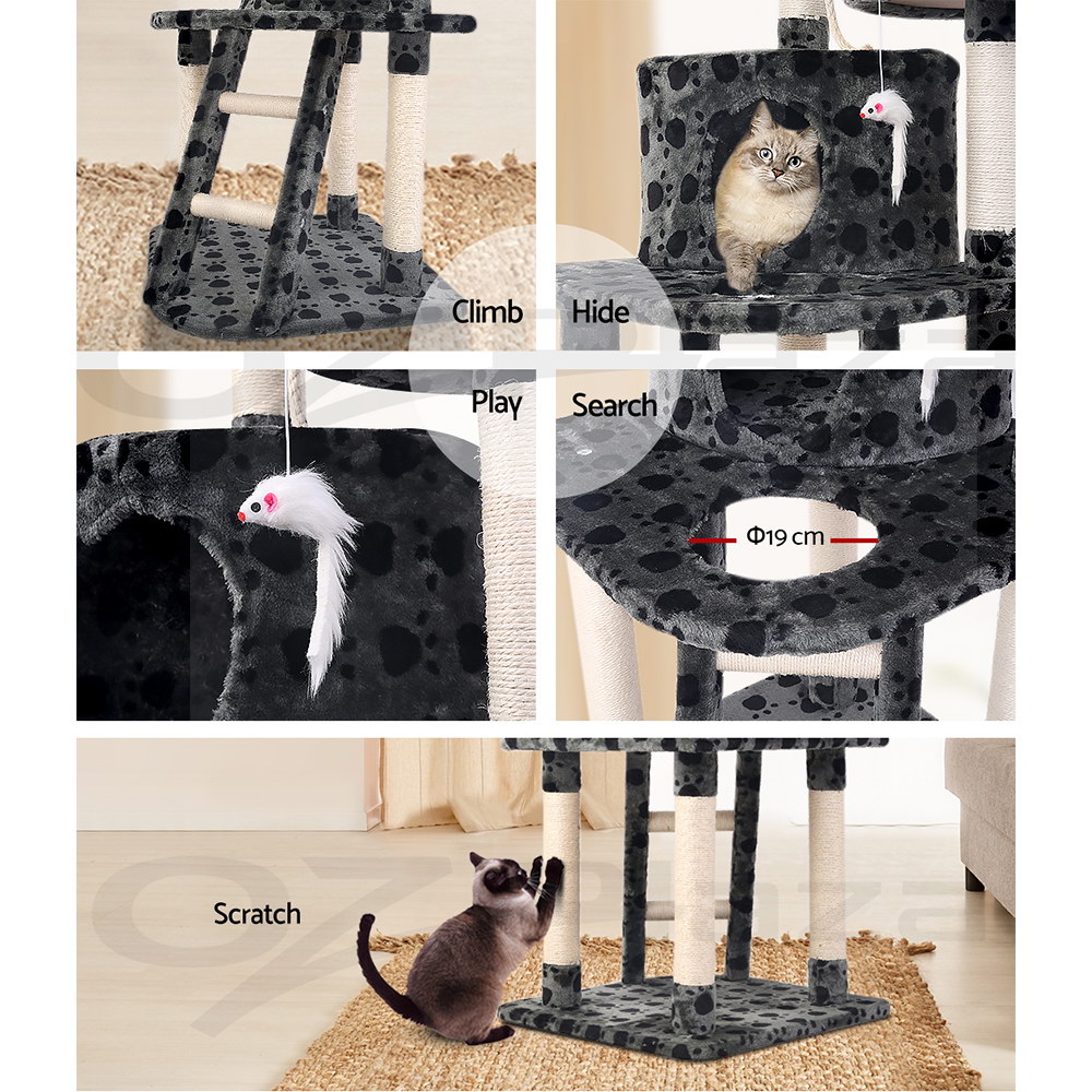 i.Pet Cat Tree Tower Scratching Post Scratcher Wood Condo Bed Toys Play Ladder - Picture 66 of 139