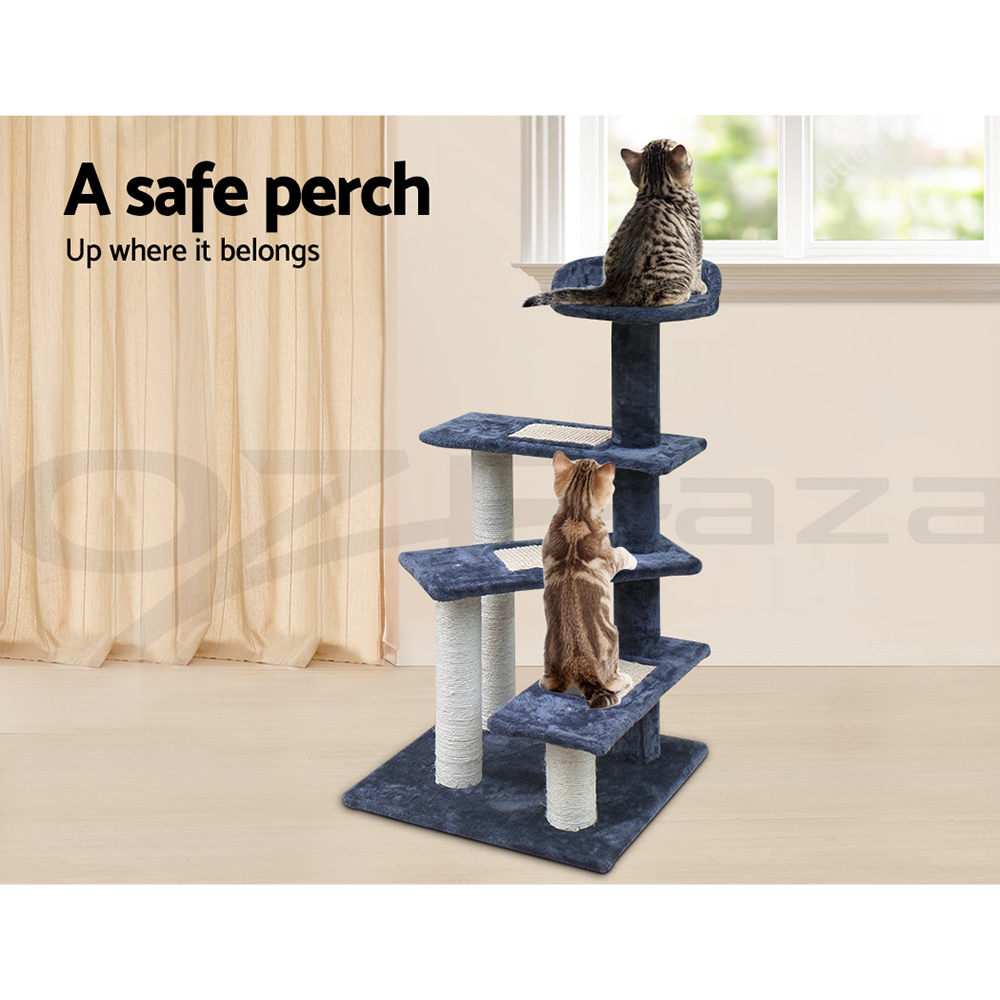 i.Pet Cat Tree Tower Scratching Post Scratcher Wood Condo Bed Toys Play Ladder - Picture 23 of 139